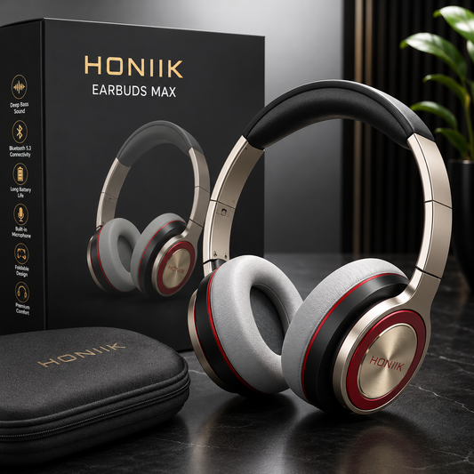 HONIIK Earbuds Max – Premium Wireless Headphones with Deep Bass & Long Battery